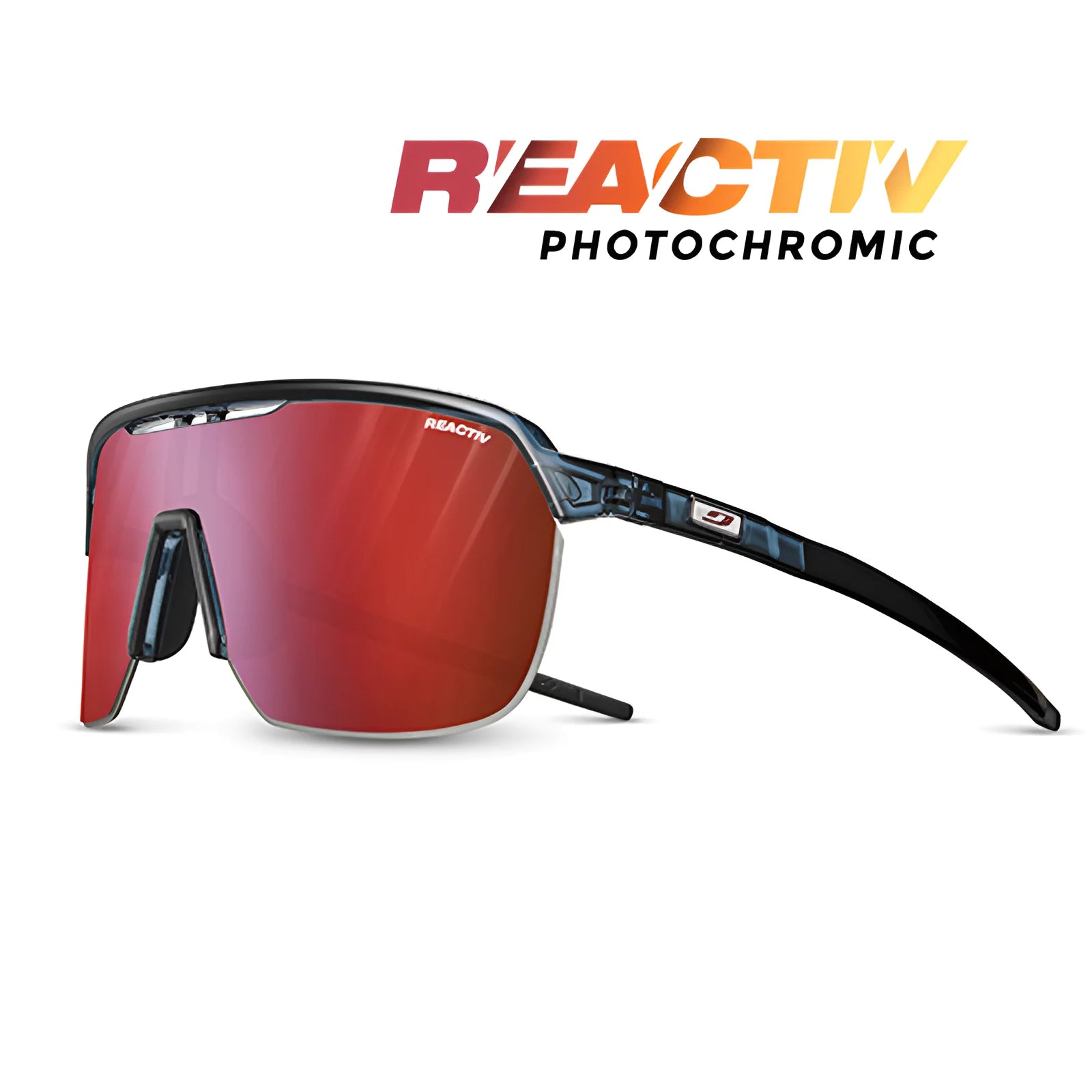 Julbo Frequency Sunglasses Translucent Blue / Black / REACTIV 0 & 3 High Contrast (VLT 15..87%)