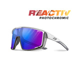 Julbo Fury Sunglasses Matte White / Translucent Gray / REACTIV 1 & 3 High Contrast (VLT 13..72%)