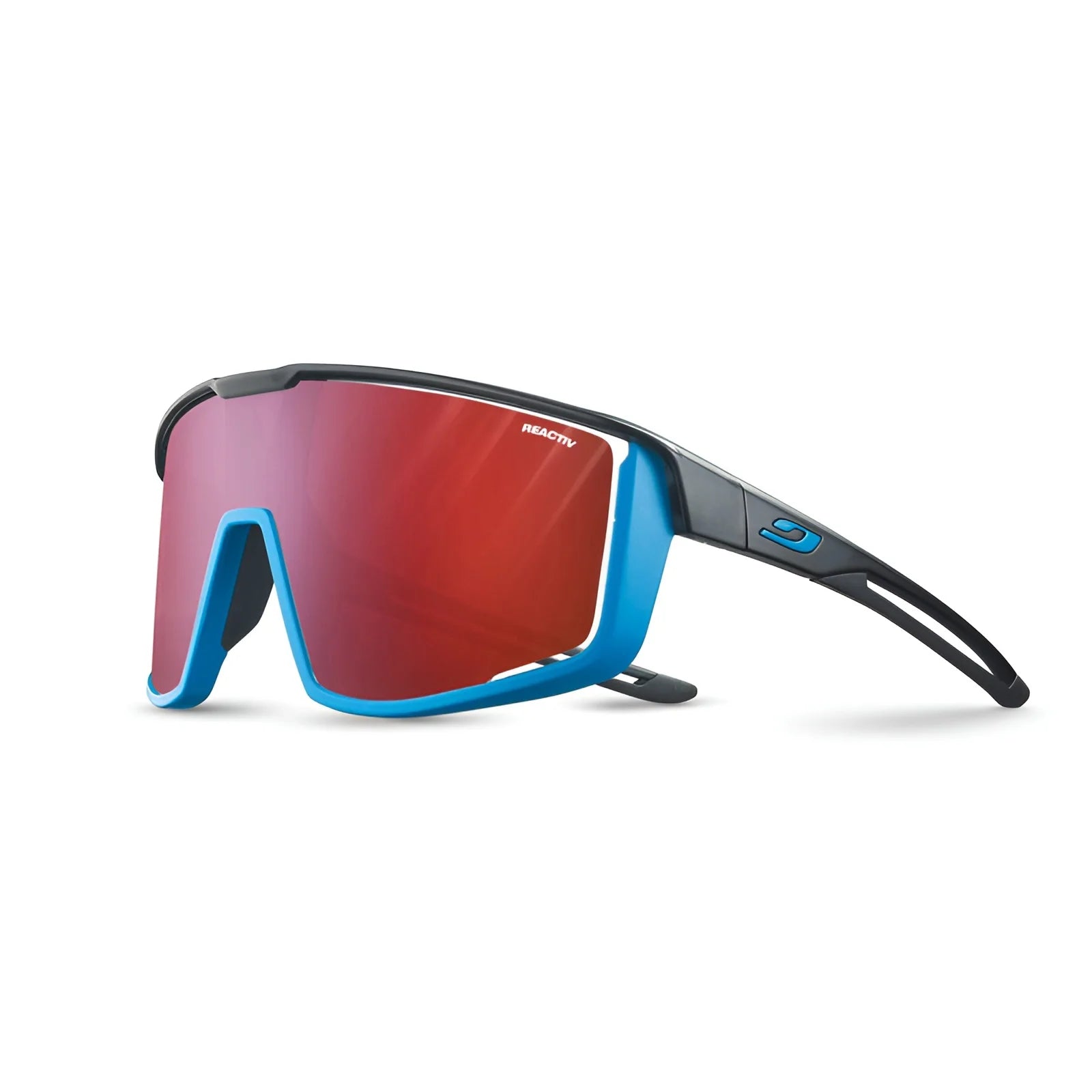 Julbo Fury Sunglasses Matte Translucent Black / Blue / REACTIV 0 & 3 High Contrast (VLT 15..87%)