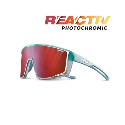 Julbo Fury Sunglasses Translucent Blue / Blue / REACTIV 0 & 3 High Contrast (VLT 15..87%)