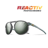 Julbo Meta Sunglasses Shiny Translucent Black / Army / Gold / REACTIV 1 & 3 Glare Control (VLT 10..46%)