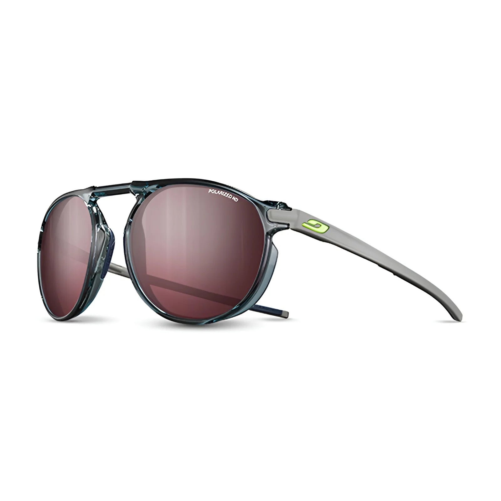 Julbo Meta Sunglasses Translucent Blue / Light Gray / Spectron 3 Polarized HD (VLT 7%)