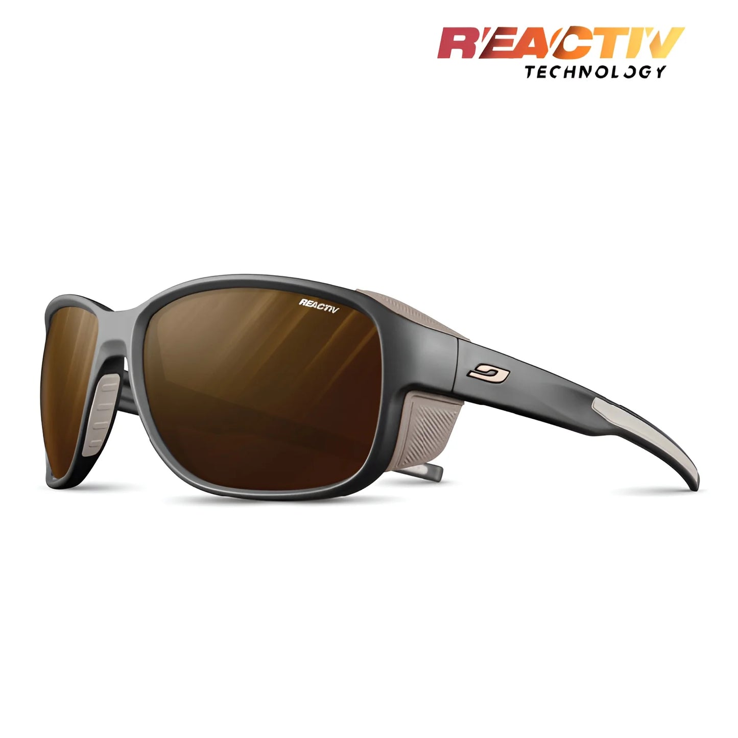 Julbo Monterosa 2 Sunglasses Black / Brown / REACTIV 2 & 4 Polarized