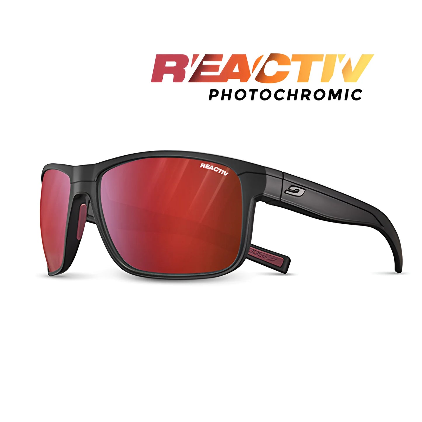Julbo Renegade Sunglasses Black / Black / REACTIV 0 & 3 High Contrast (VLT 15..87%)