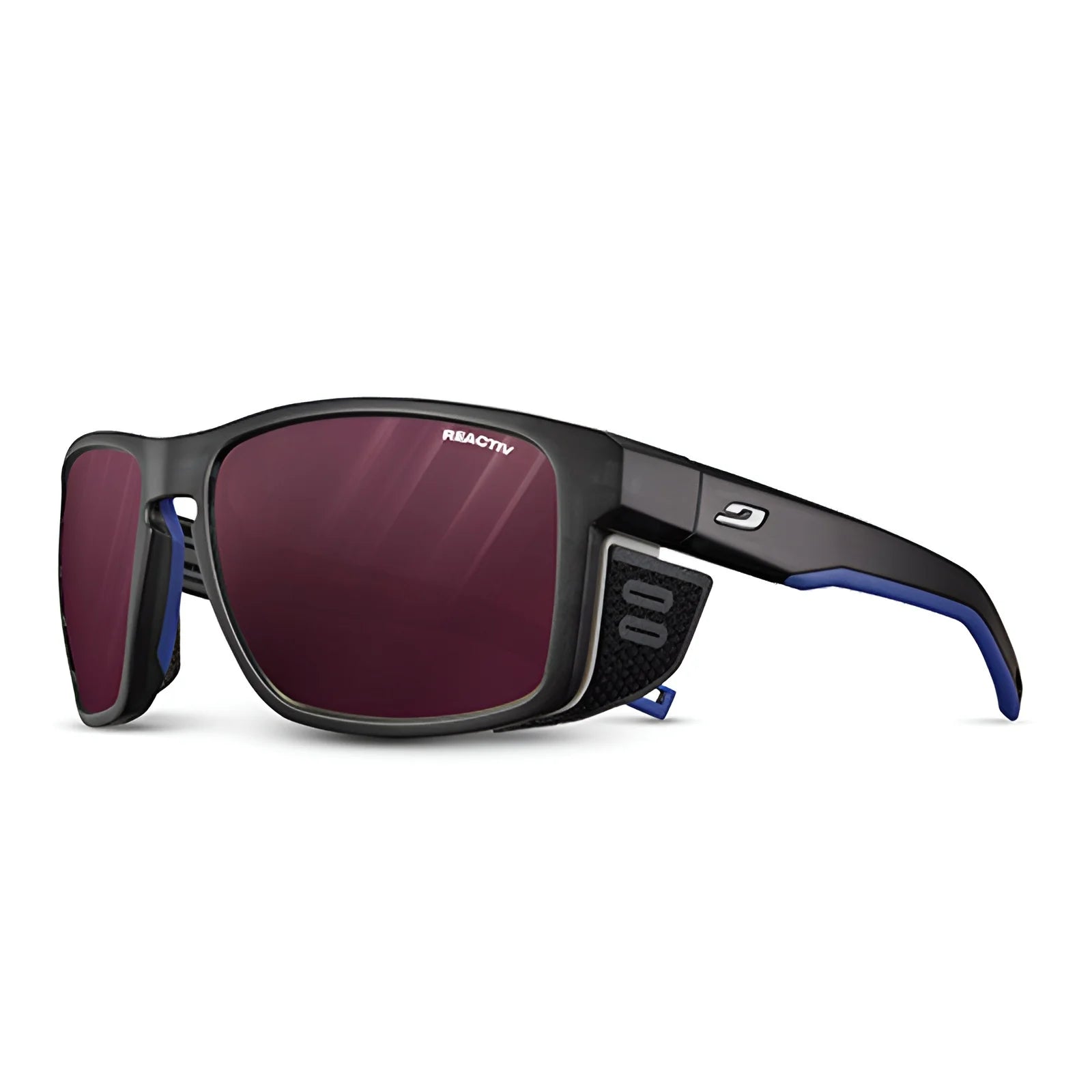 Julbo Shield Sunglasses Translucent Black / Blue / White / REACTIV 0 & 4 High Contrast