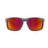 Julbo Shield Sunglasses | Size 59 / Transluscent Black / Neon Orange / REACTIV 2 & 4 Polarized (VLT 5..20%) / Size 59