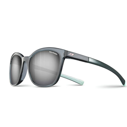 Julbo Spark Sunglasses Translucent Shiny Gray / Mint / Spectron 3 Polarized (VLT 12%)