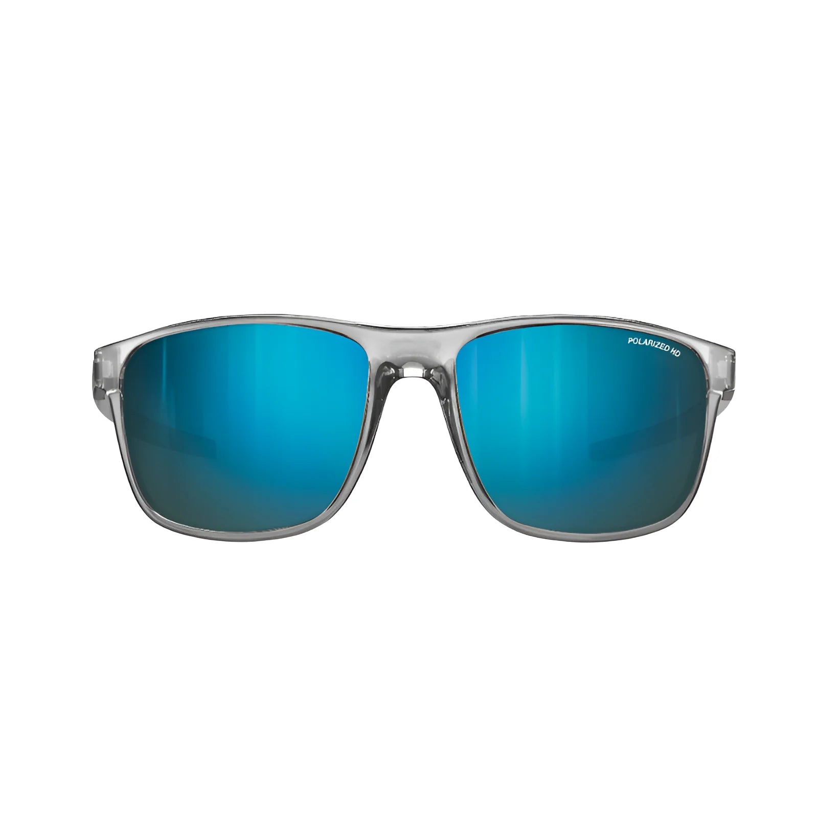 Discover the Julbo The Streets Sunglasses | Size 57, featuring ergonomic frames with a transparent design and reflective blue lenses. Crafted from eco-friendly materials, they offer style and comfort for the environmentally conscious fashionista.