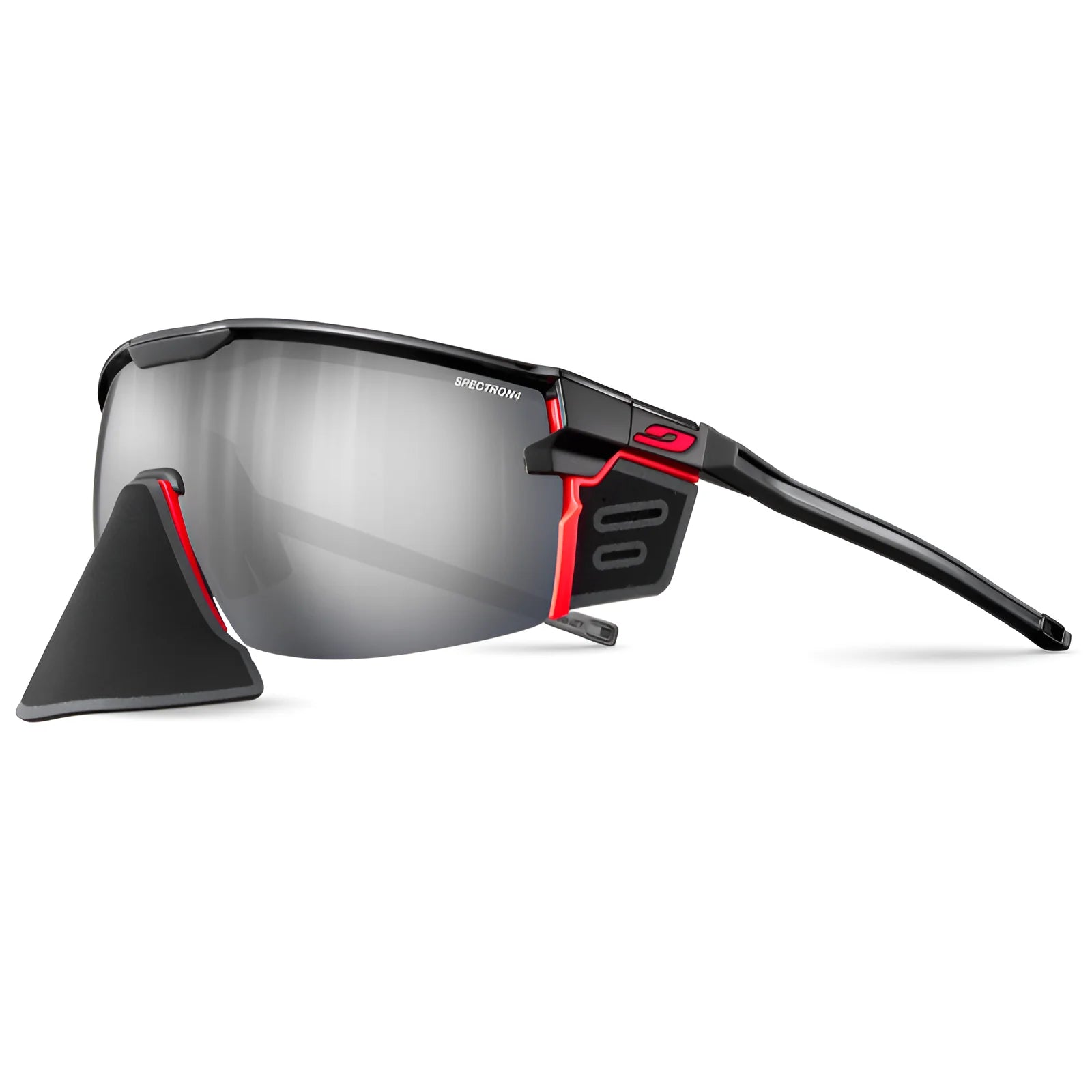 Julbo Ultimate Cover Sunglasses Black / Fluorescent Orange Matte / Spectron 4 (VLT 5%)