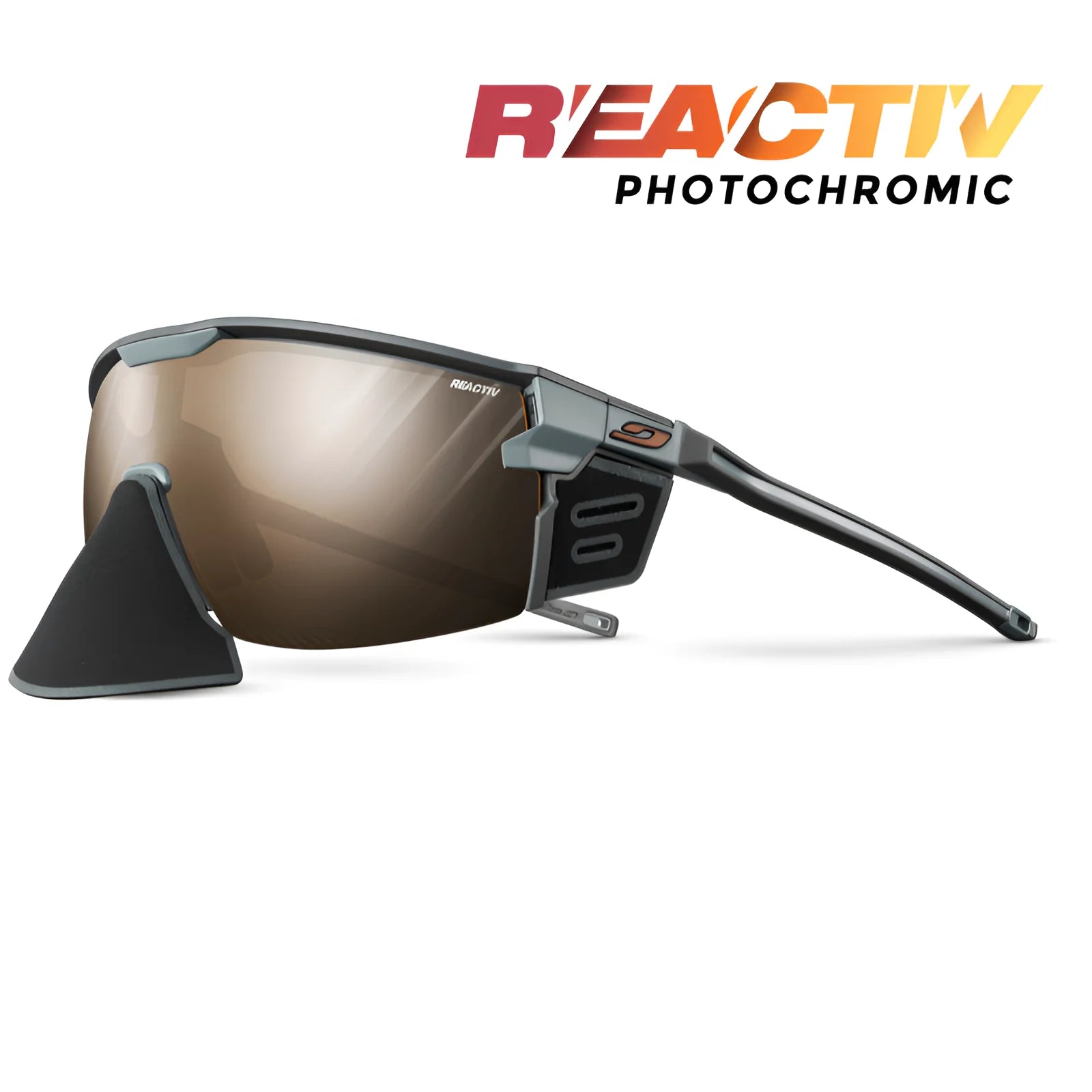 Julbo Ultimate Cover Sunglasses Dark Gray / Gray / REACTIV 2 & 4 (VLT 7..35%)