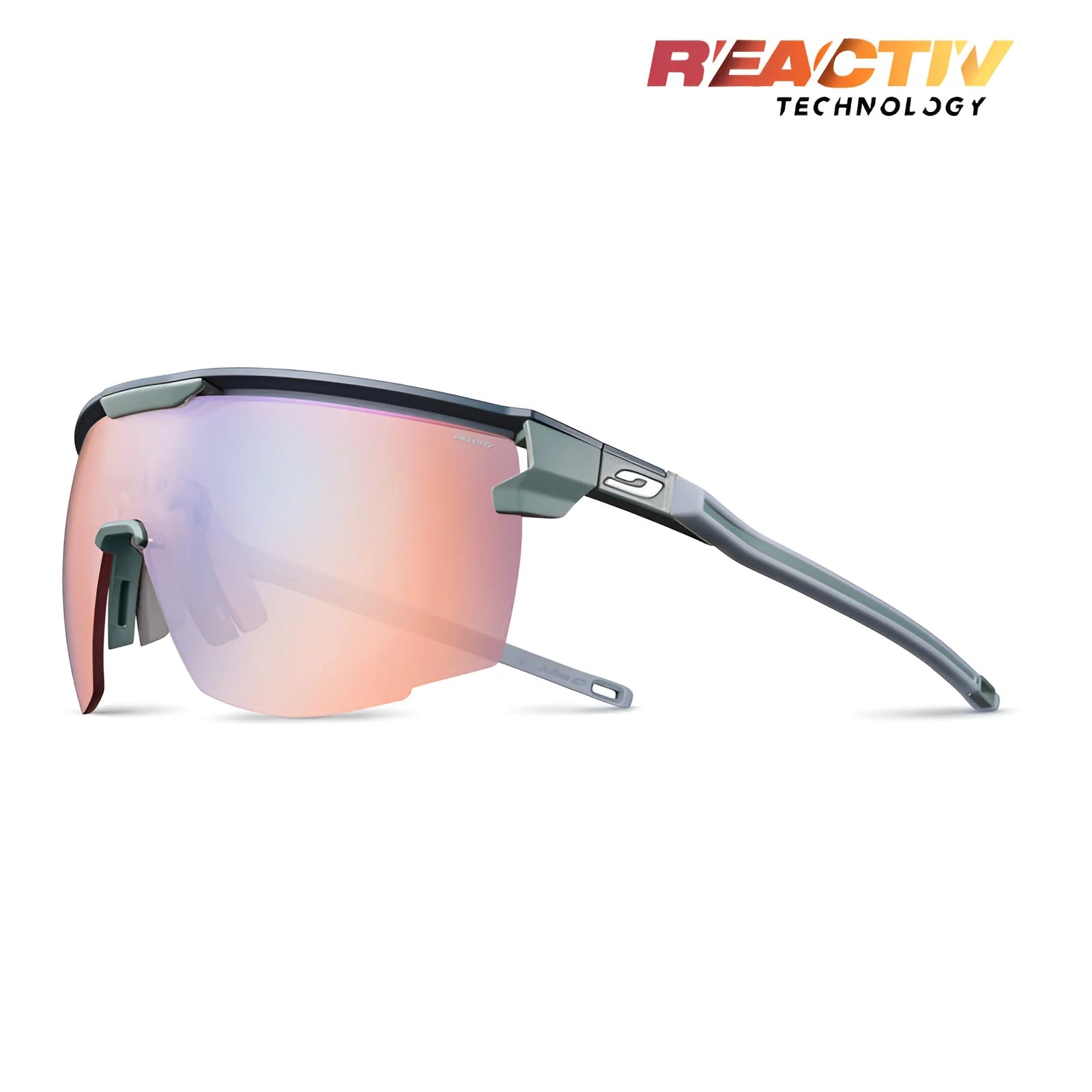 Julbo Ultimate Sunglasses Blue / Green / REACTIV 1 & 3 High Contrast (VLT 13..72%)