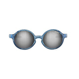 Julbo Walk Sunglasses in Size 39 feature durable blue frames and Spectron reflective lenses, shown from a front view.
