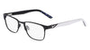 Nike 5591 Eyeglasses | Size 48 / Satin Black / Pure Platinum
