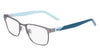 Nike 5591 Eyeglasses | Size 48 / Satin Gunmetal / Dark Teal