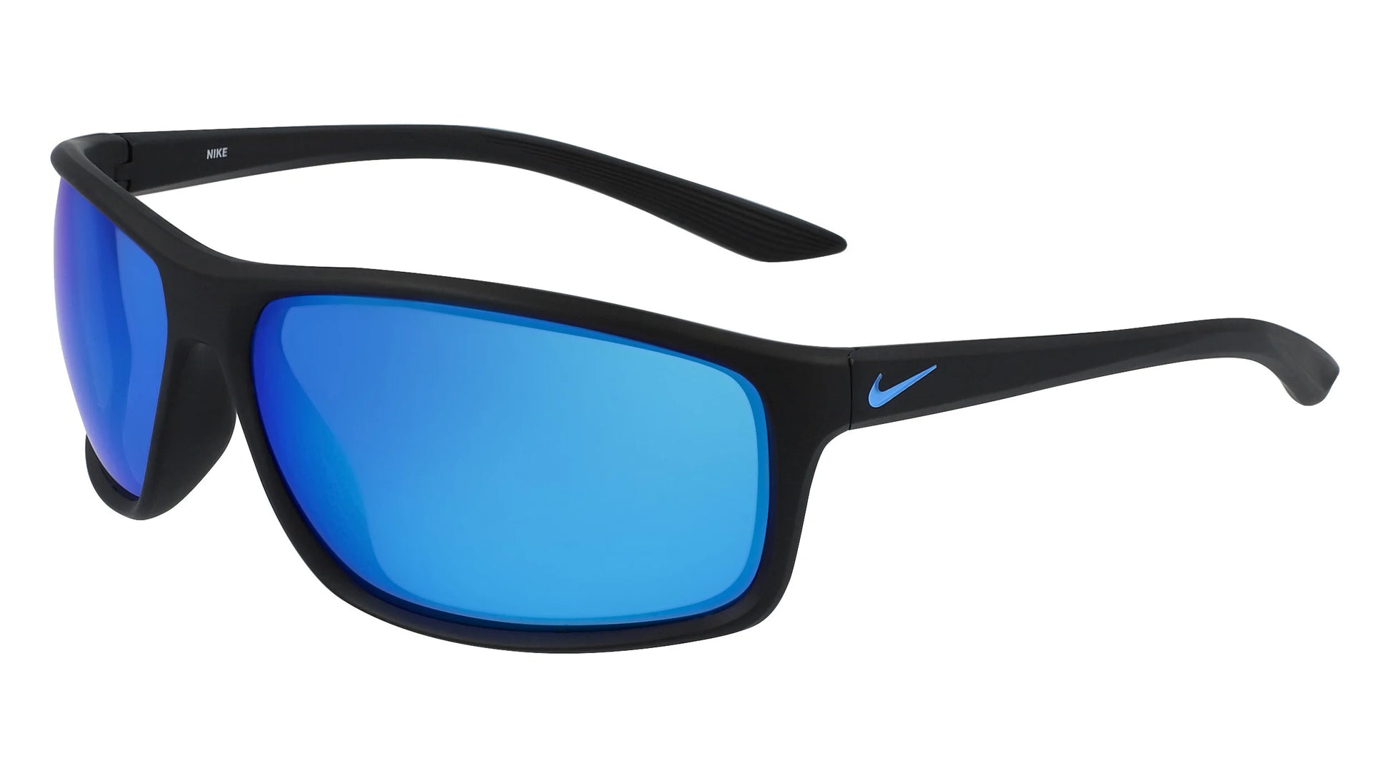 Nike ADRENALINE EV1114 Sunglasses Matte Black / Polar Grey W Blue Mir