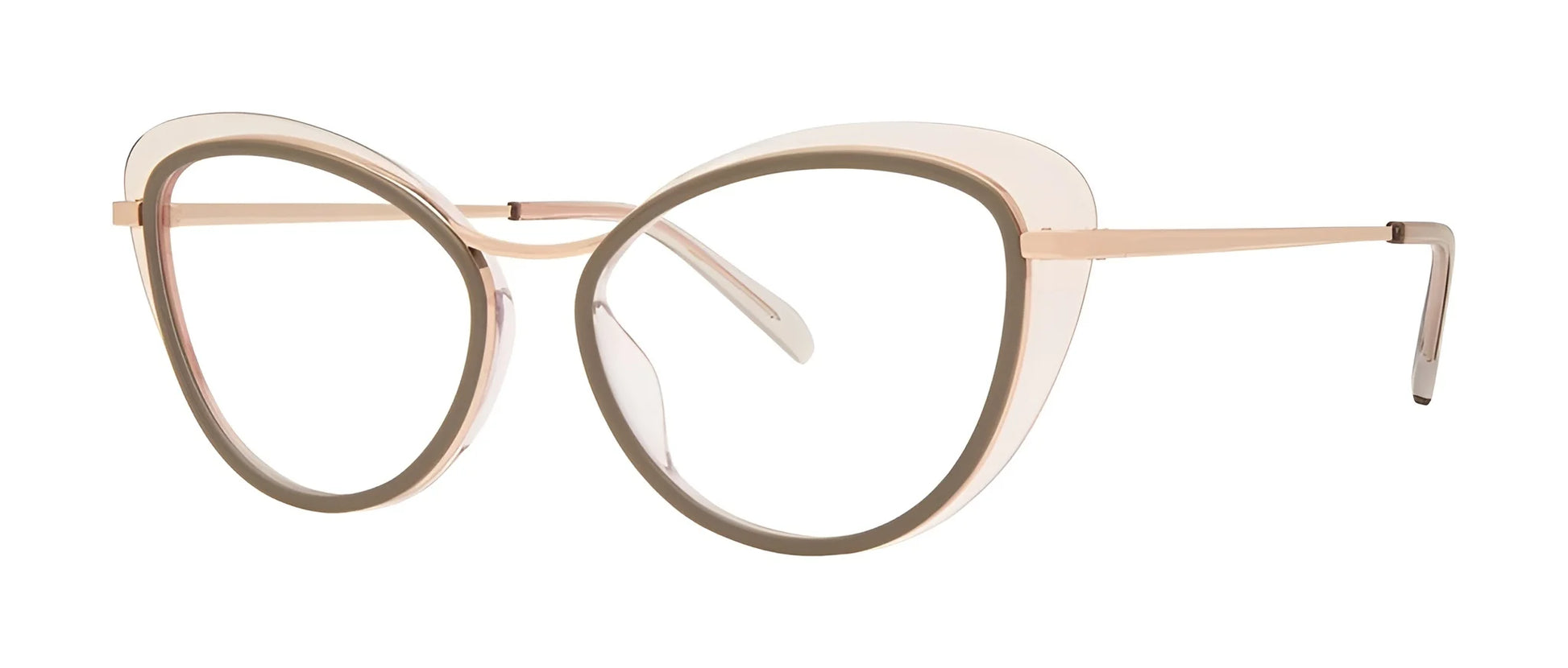 OGI FER CUTE Eyeglasses Olive / Pale Pink / Rose Gold