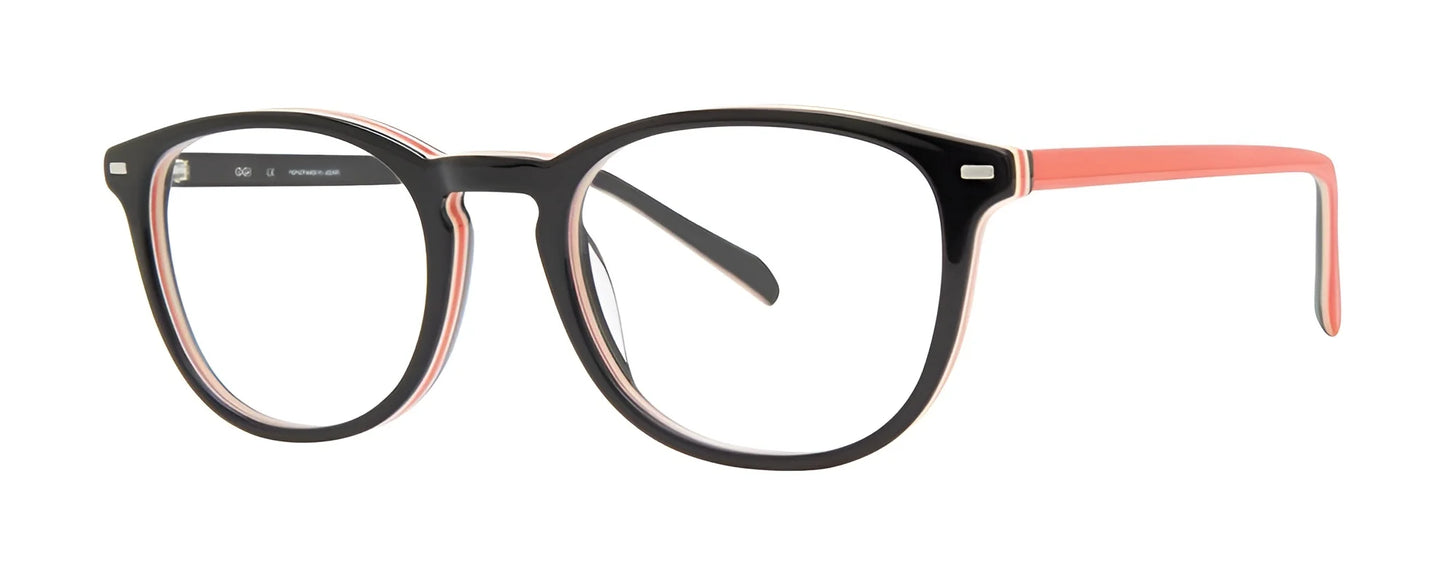 OGI GOOD GRIEF Eyeglasses Black Wood / Neon Orange