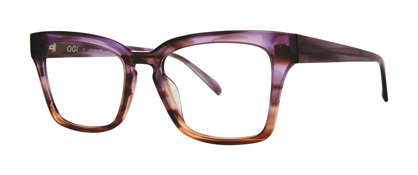 OGI KITTY WAMPUS Eyeglasses Purple Brown Demi