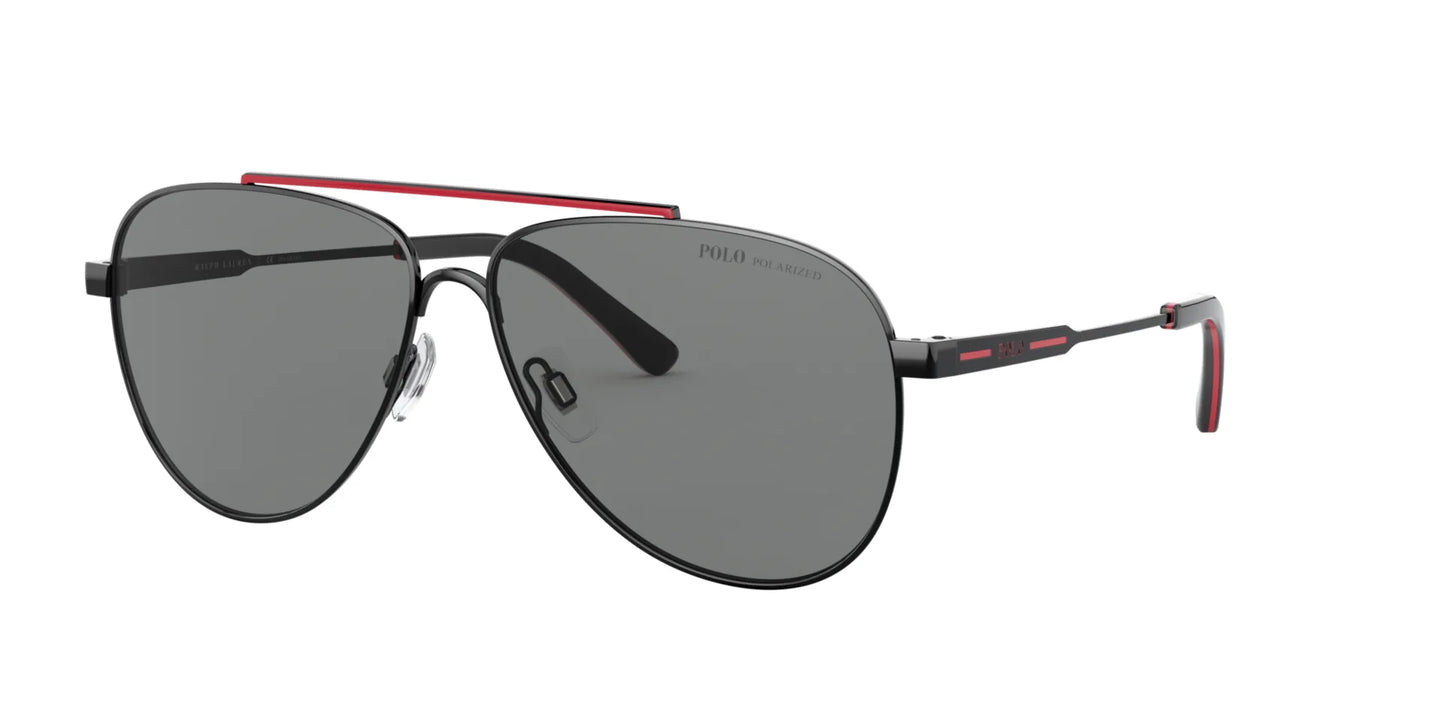 Polo PH3126 Sunglasses Shiny Black & Red / Polar Gray