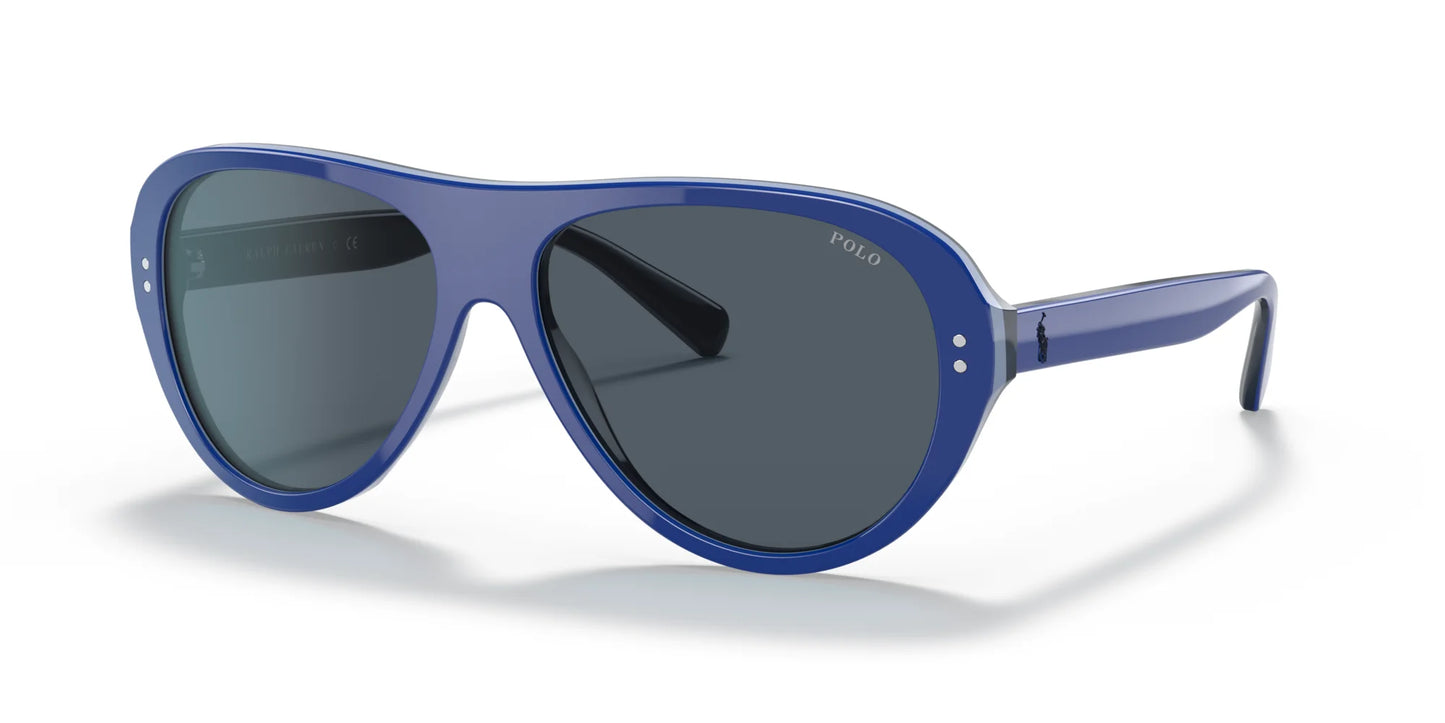 Polo PH4178 Sunglasses Shiny Royal+Azure+Navy / Dark Grey