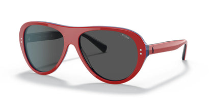 Polo PH4178 Sunglasses Shiny Red+Royal+Navy / Grey