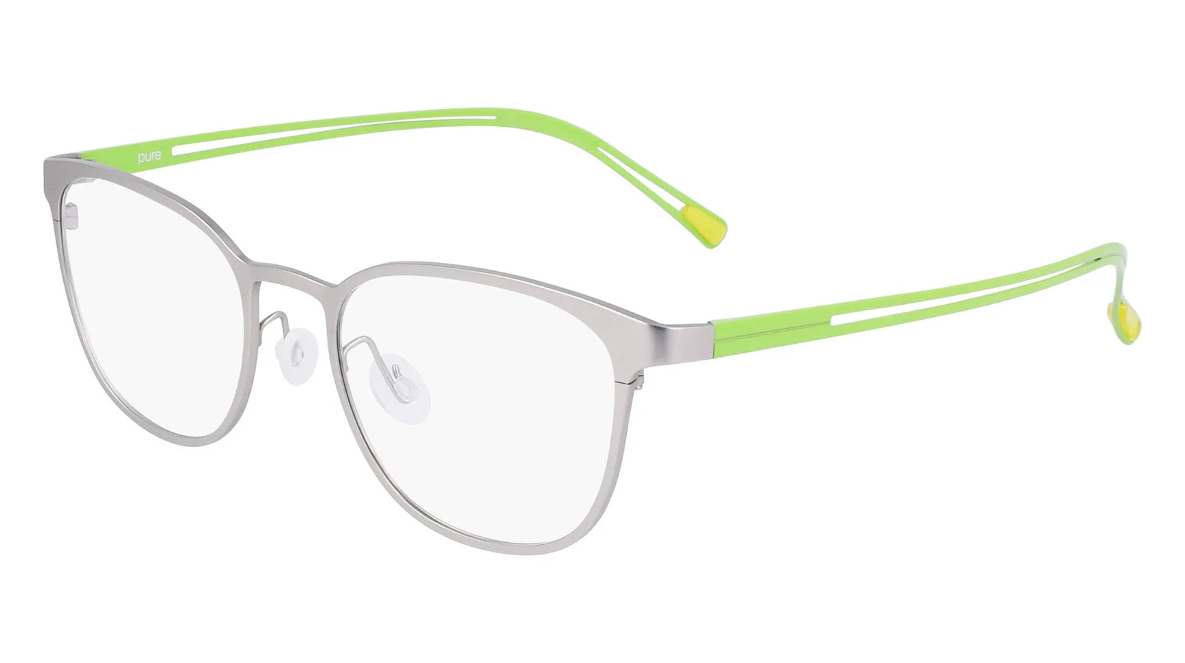 Pure P-4014 Eyeglasses Matte Gunmeta / Green