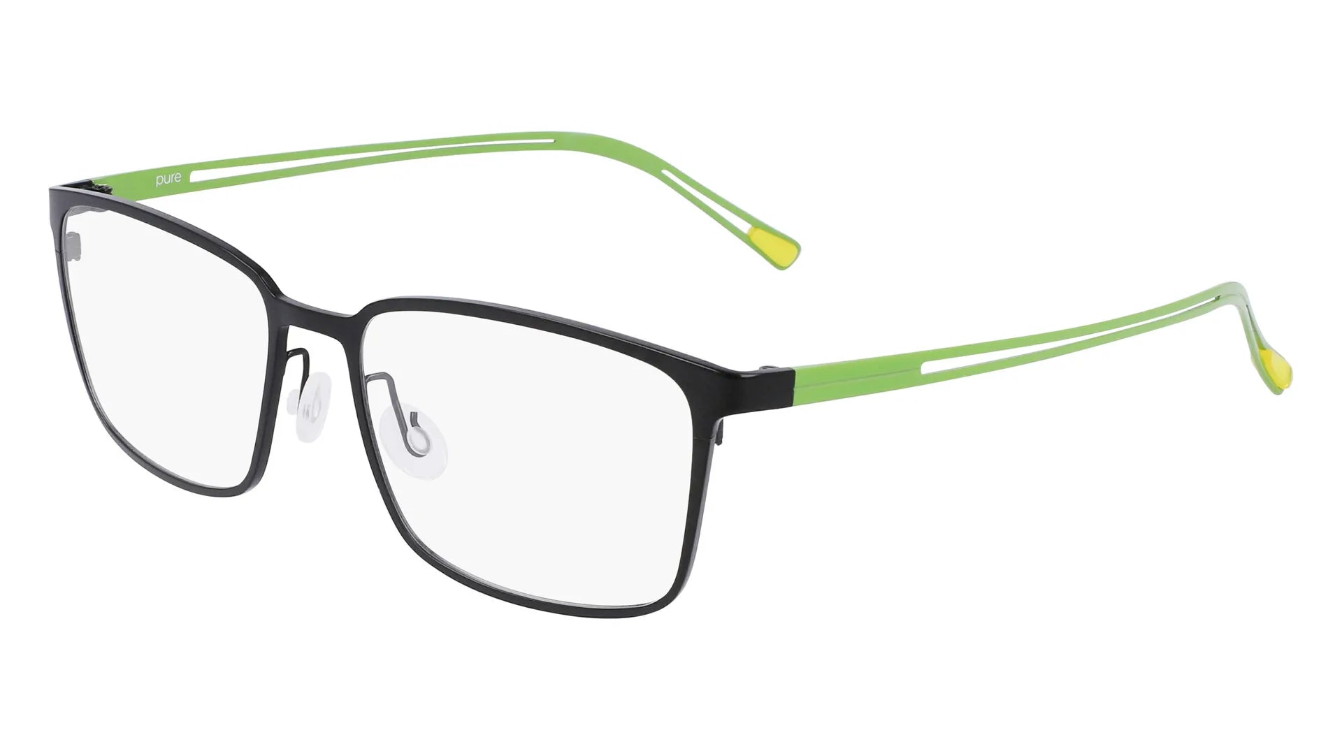 Pure P-4013 Eyeglasses Matte Black / Green