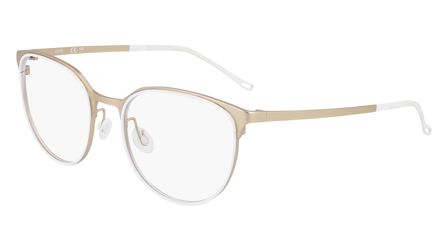 Pure P-5017 Eyeglasses Matte Gold / White
