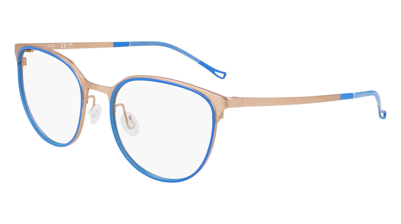 Pure P-5017 Eyeglasses Matte Rose Gold / Blue