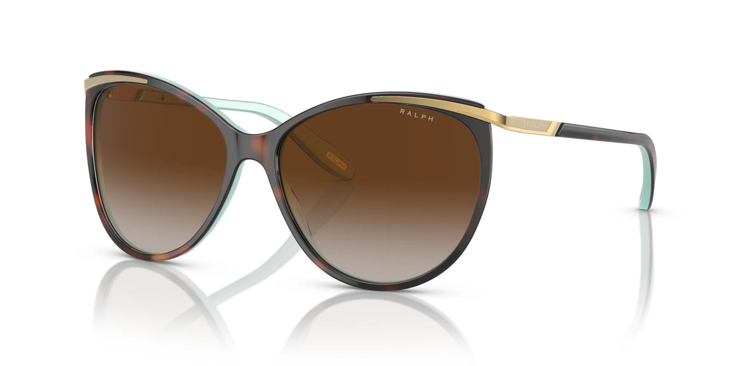 Ralph RA 5150 RA5150 Sunglasses Havana On Acquamarine / Gradient Brown