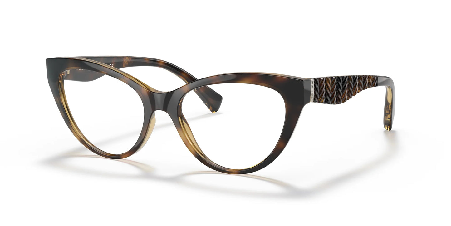 Ralph RA7106 Eyeglasses Shiny Transparent Dark Havana