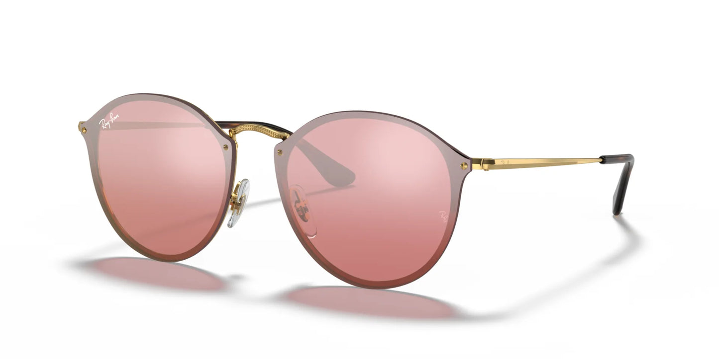 Ray-Ban BLAZE ROUND RB3574N Sunglasses Gold / Pink