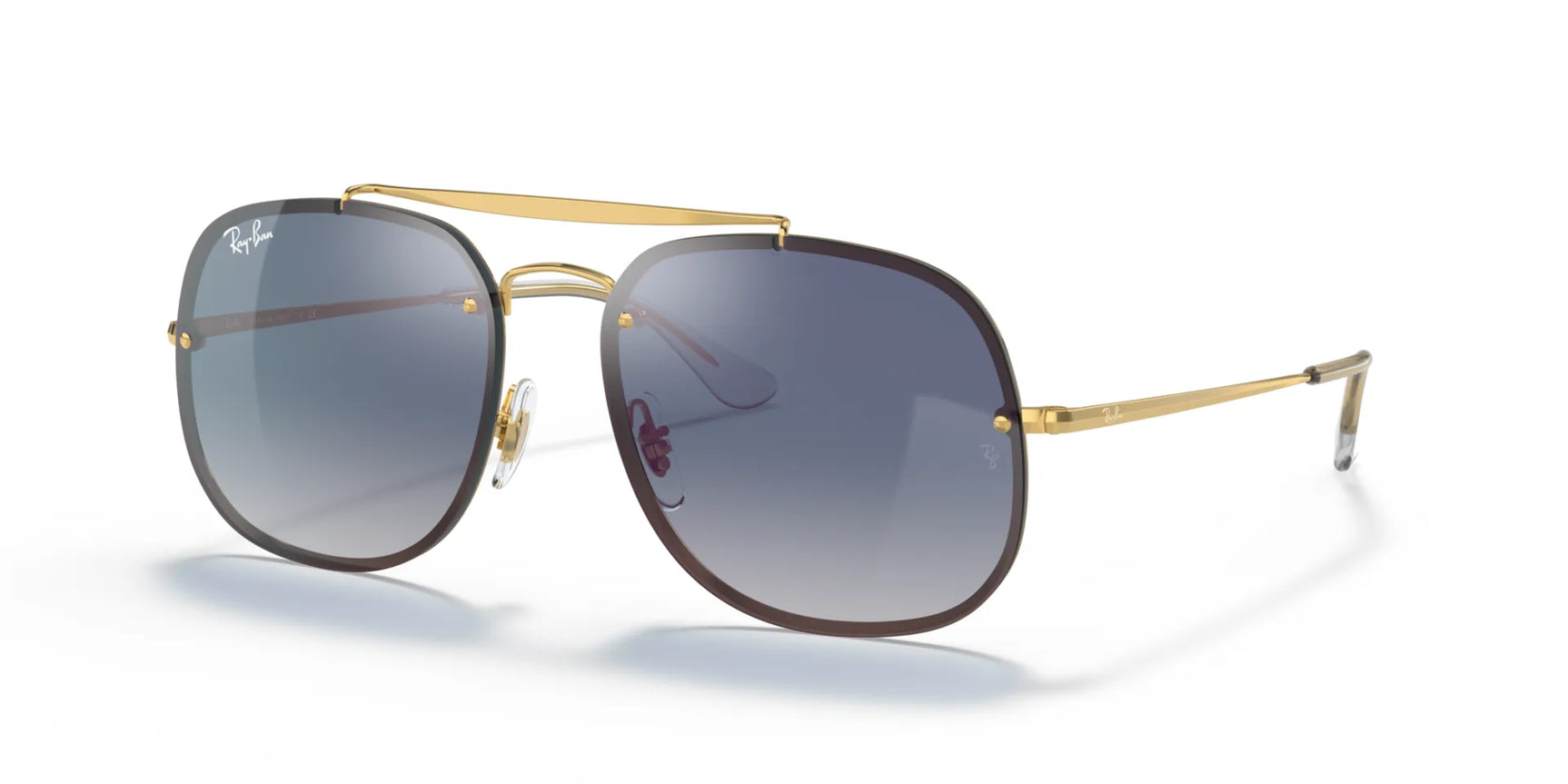 Ray-Ban BLAZE THE GENERAL RB3583N Sunglasses Gold / Blue Gradient Mirror