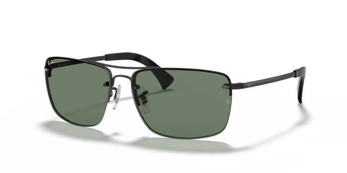 Ray-Ban RB3607 Sunglasses | Size 61 / Black №002/71 / Dark Green (3N 14.0%)