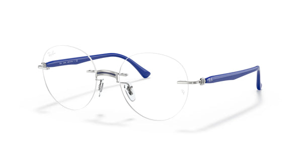 Ray-Ban RX8768 Eyeglasses / Blue On Silver №1231 / Size 50