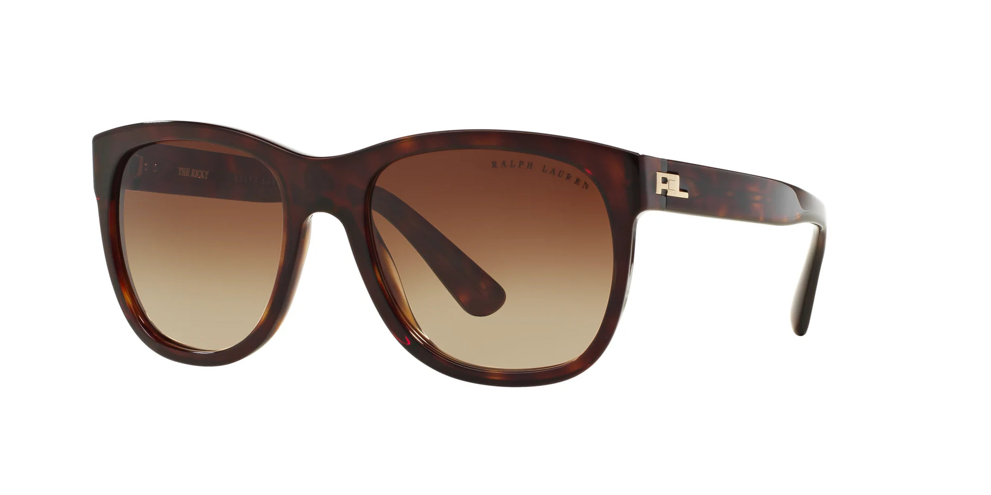 Ralph Lauren RL8141 Sunglasses Shiny Dark Havana / Gradient Brown