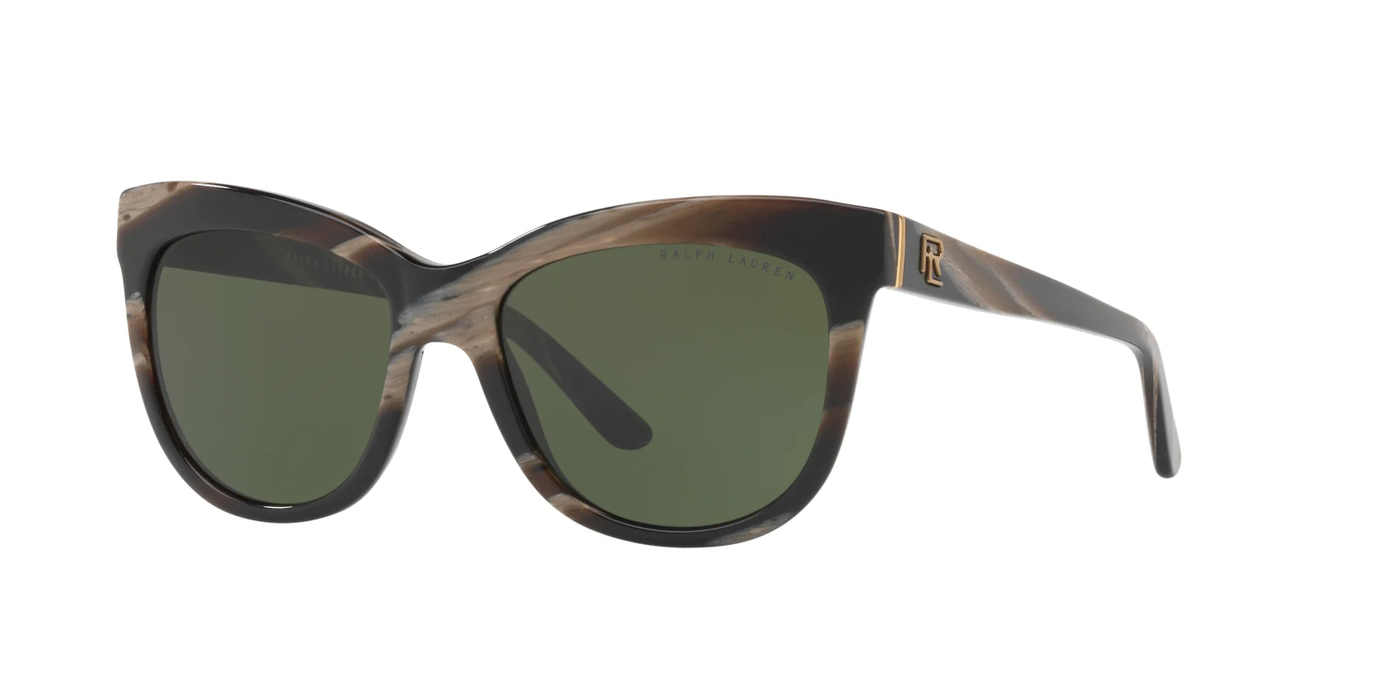 Ralph Lauren RL8158 Sunglasses Brown Horn / Dark Green