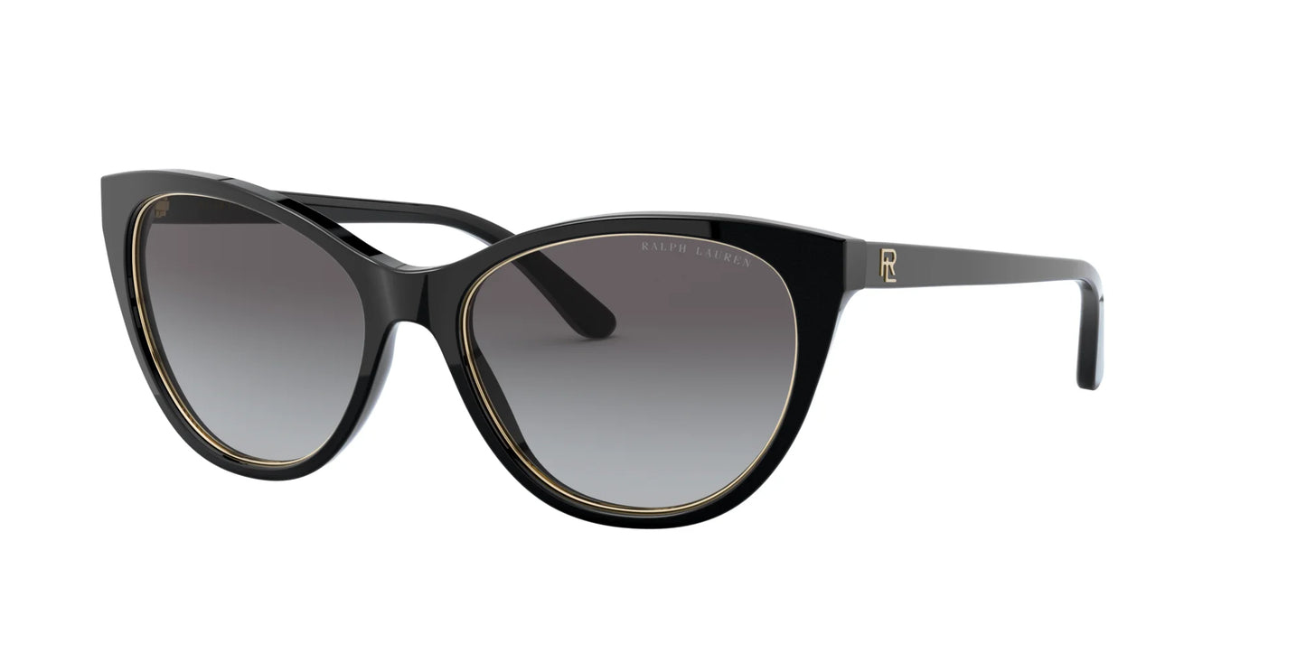 Ralph Lauren RL8186 Sunglasses Shiny Black / Gradient Grey