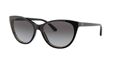 Ralph Lauren RL8186 Sunglasses Shiny Black / Gradient Grey