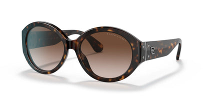 Ralph Lauren RL8191 Sunglasses Shiny Dark Havana / Gradient Brown