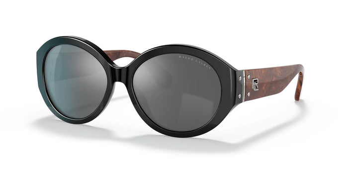 Ralph Lauren RL8191 Sunglasses | Size 55 / Shiny Black / Mirror Grey (3N 11.2%)