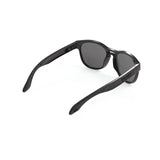 Rudy Project Spinair 56 Sunglasses | Size 54 with dark lenses and soft rubber nosepads, shown from back and side angles on a white background.