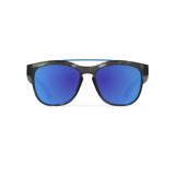 Rudy Project Spinair 59 Sunglasses (Size 52) by Rudy Project shown from the front with blue mirrored lenses on a white background. Designed for an active lifestyle, these shades blend bold style and reliable performance.