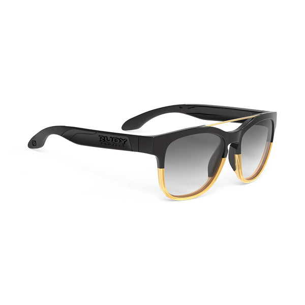 Rudy Project Spinair 59 Sunglasses | Size 52 / Black Gloss-Honey Crystal / Smoke Black Deg VLT 13.0%