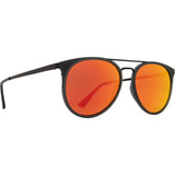 SPY Toddy Sunglasses Translucent Grey Black Matte / Bronze with Red Orange Mirror