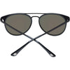 SPY Toddy Sunglasses / Translucent Grey Black Matte / Bronze with Red Orange Mirror