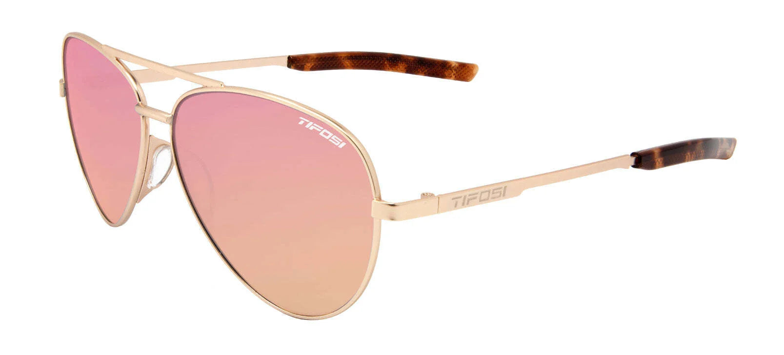 Tifosi Optics Shwae Sunglasses Gold Pink Mirror