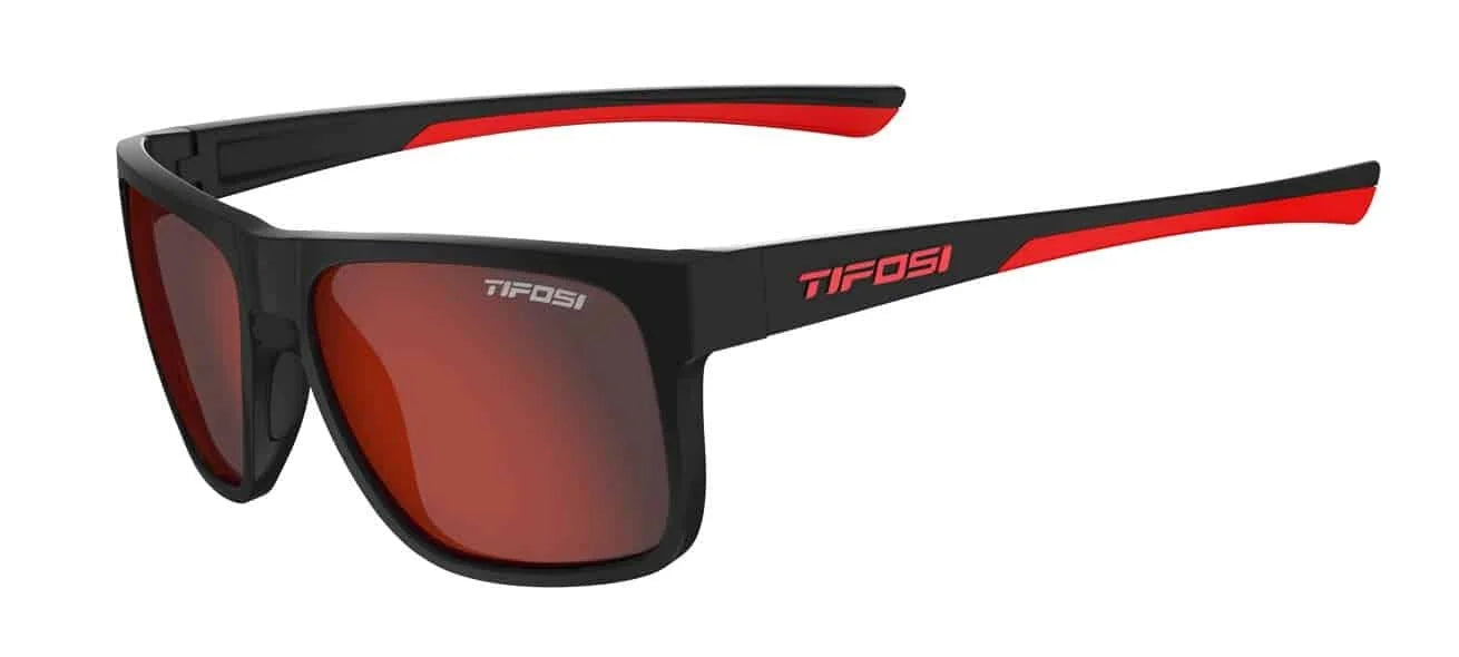 Tifosi Optics Swick Sunglasses Satin Black / Crimson