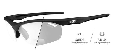 Tifosi Optics Veloce Reader Sunglasses Matte Black Reader Fototec +2.0