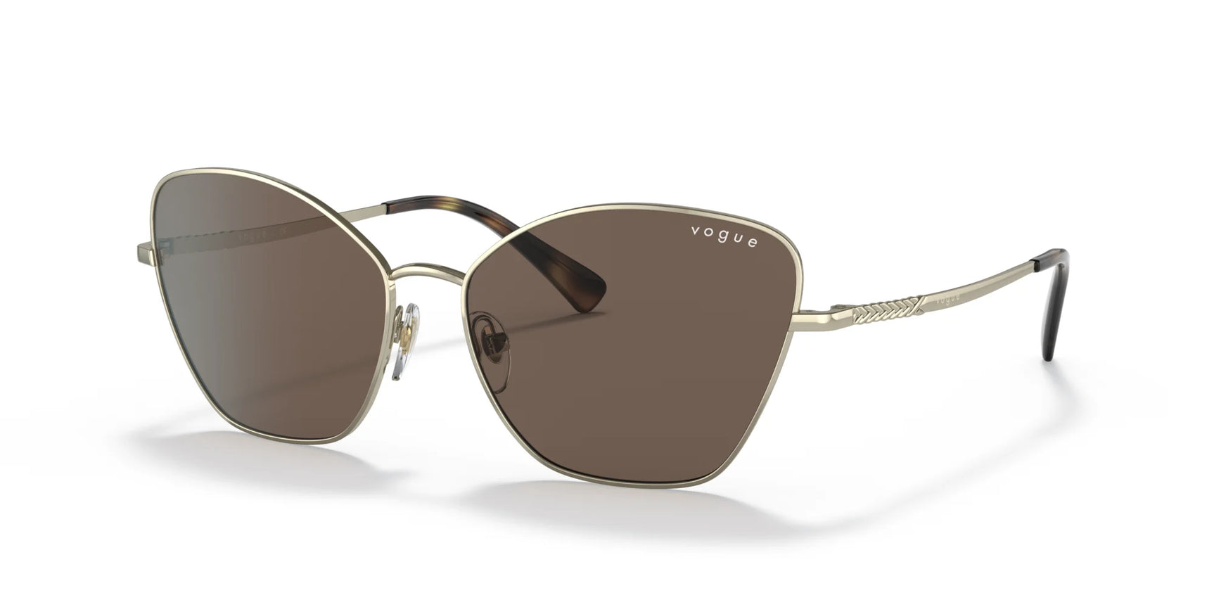 Vogue VO4197S Sunglasses Pale Gold / Dark Brown